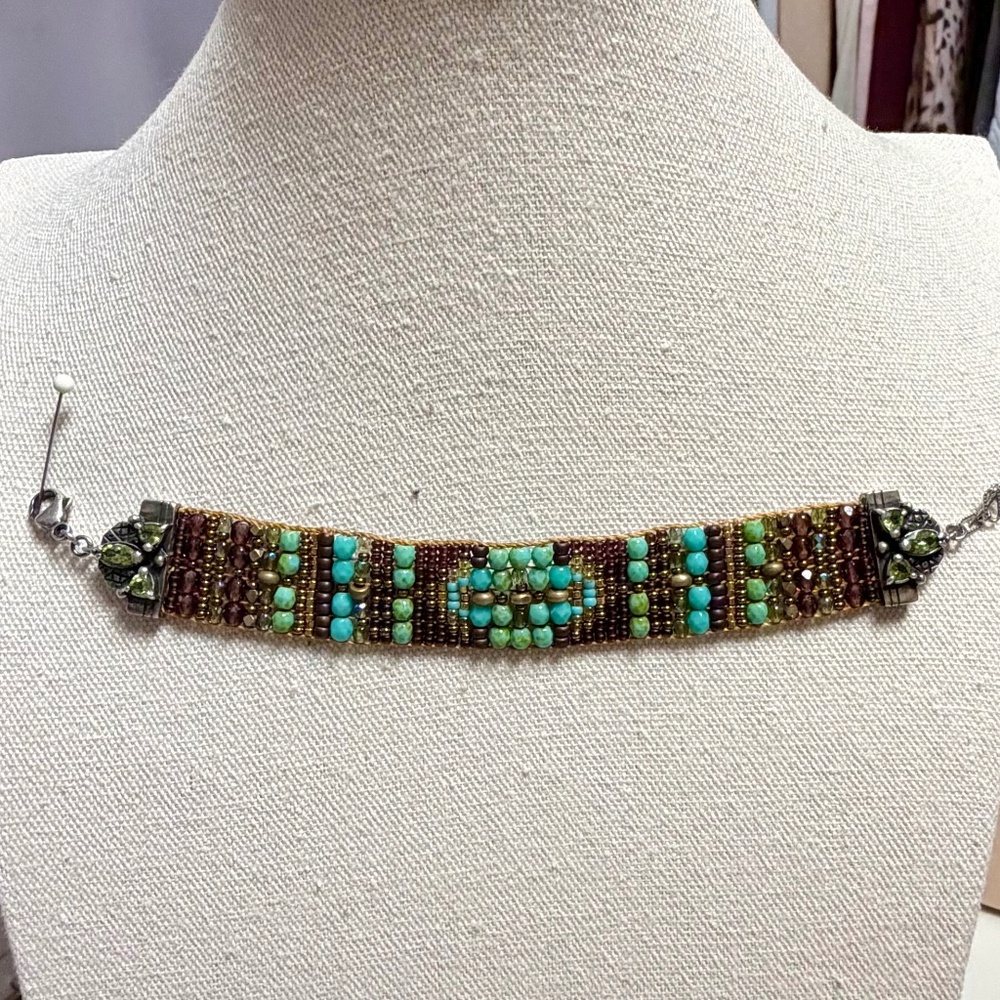 Chili Rose Beadz Turquoise Beaded Bracelet | Sterling Silver .925 | Artisan Boho